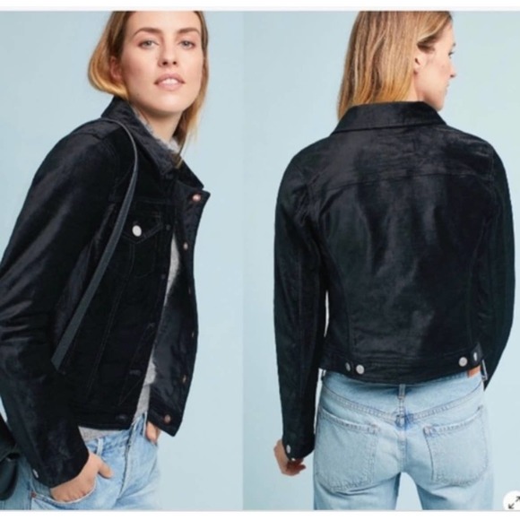 Pilcro and the Letterpress Jackets & Blazers - Anthropologie Pilcro and the letterpress velour jacket size Large EUC